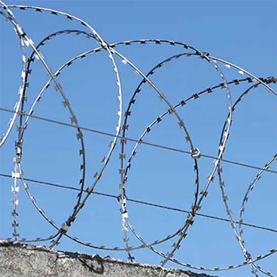 Concertina wire barrier