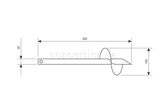 Схема винтовой сваи для колючей проволоки Концертина