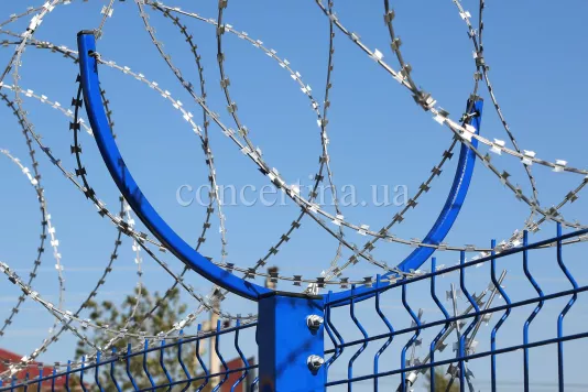 U-образный кронштейн с колючей проволокой Концертина