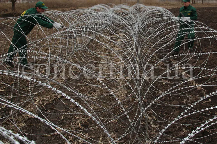Колюче-режущая проволочная сеть Концертина